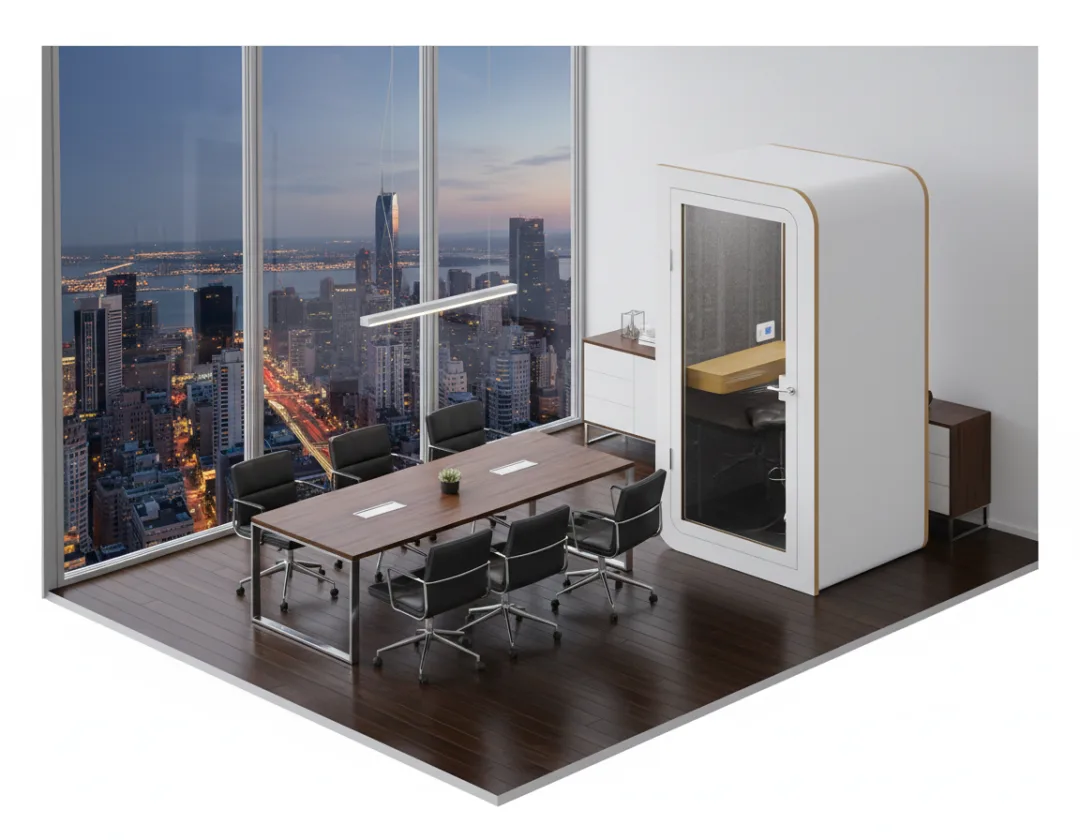 Telefonbox neben Konferenzraum